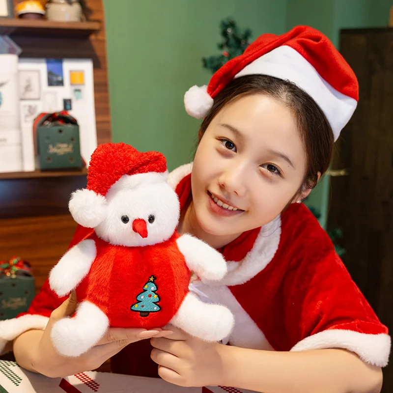 عيد الميلاد بلوشي 25 سنتيمتر عيد الميلاد سلسلة الحيوان أفخم دمية الرنة الدب الصغير البطريق ثلج دمية مهرجان ديكور الحفلات هدية عيد الميلاد #4