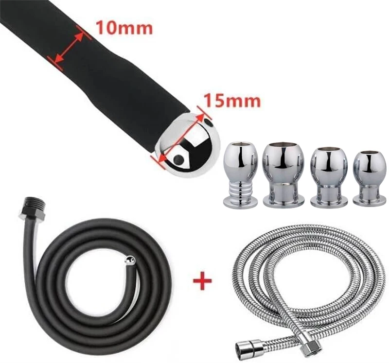 WETIPS 100cm 4 Hole Silicone Enema Shower Buttplug Anus Washing  Anal Expanding Ass Cleaning Plug Dilatador Anal Enemas Rinse