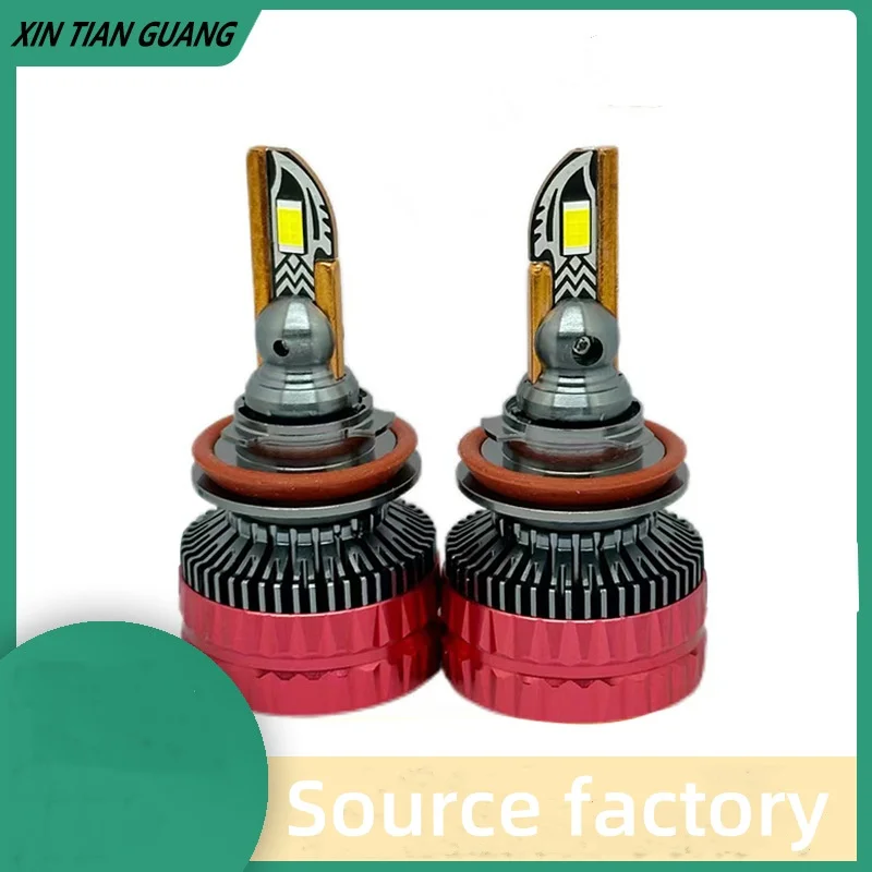 XINTIANGUANG 2pcs car led headlights XT17 double copper tube high power 65W car lamp led headlights Car retrofitted headlights