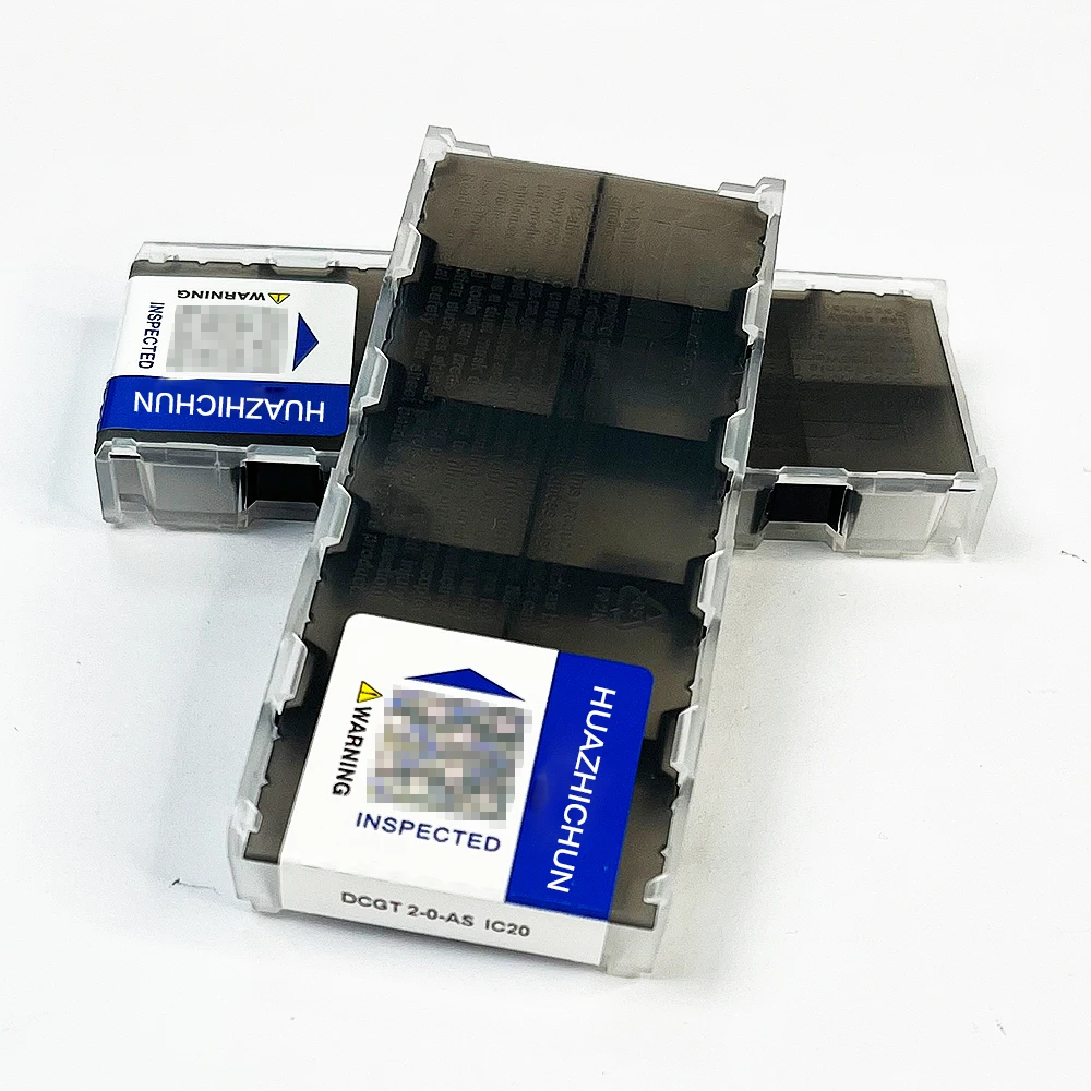 HUAZHICHUN 10 قطعة DCGT 070202-AS سيرميت إدراج أداة تحول داخلية أداة القطع باستخدام الحاسب الآلي أدوات مخرطة عالية الجودة