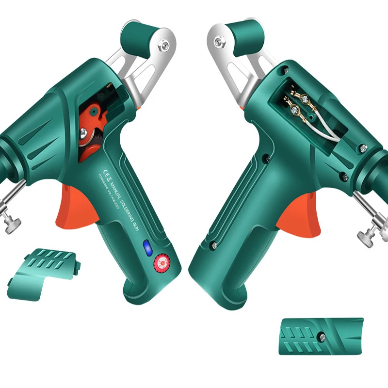 Imagem -04 - Pistola de Solda Manual Aquecimento Interno e Externo Envia Estanho Temperatura Ajustável Kit de Ferramentas de Reparo de Soldagem 100w Pcs