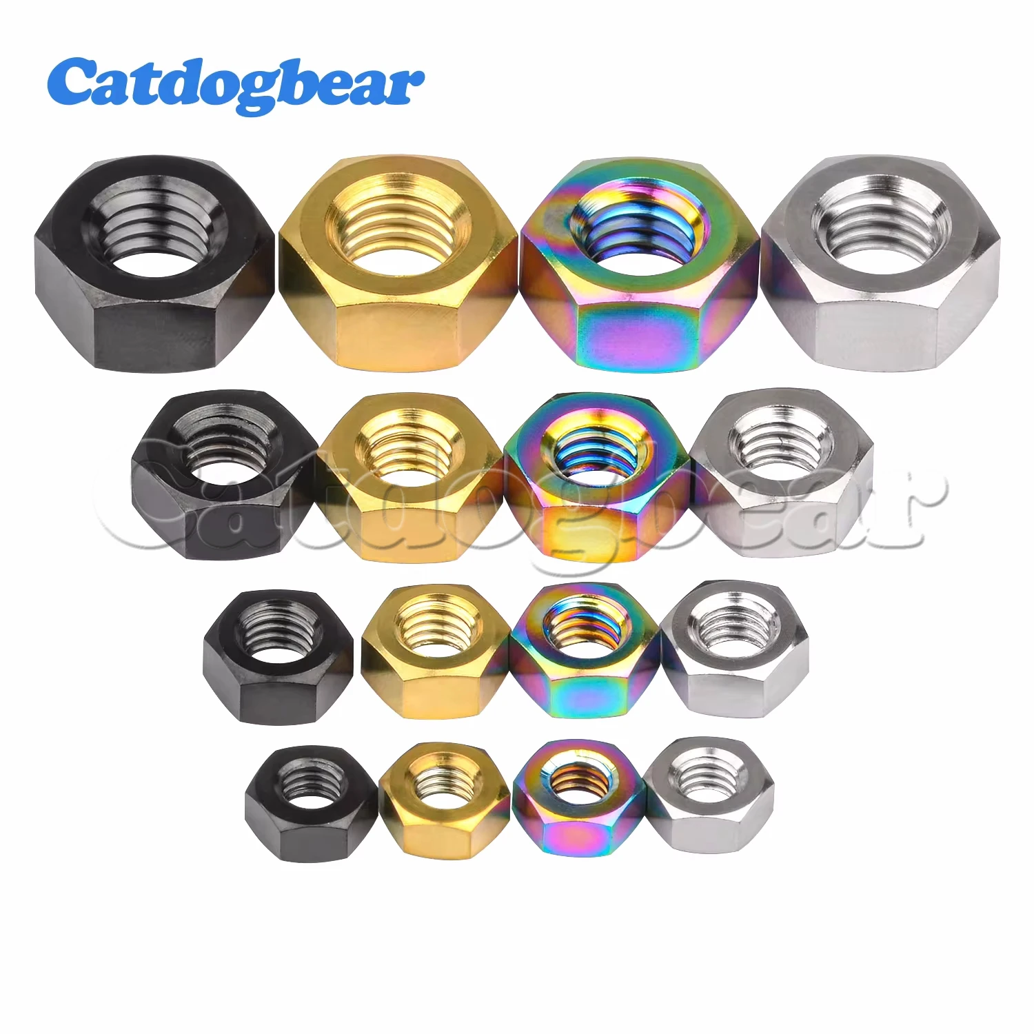 

Catdogbear 4Pcs Titanium Nuts M4 M5 M6 M8 Hexagon Nut for Bicycle Motorcycle Car Fastening Nut