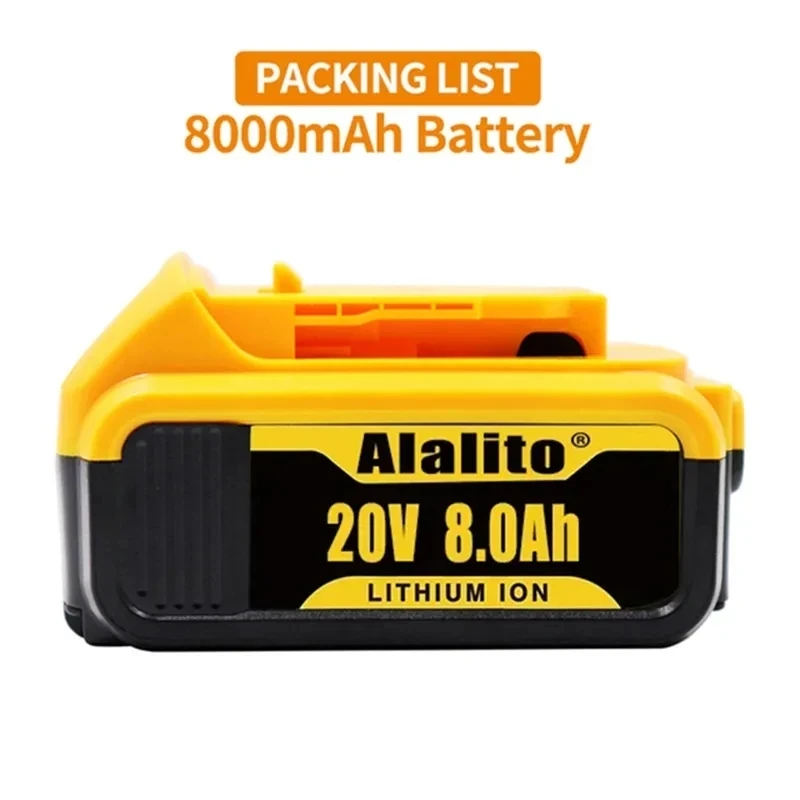 NEW Battery Compatible with dewalt power Tools 18V 8Ah rechargeable electric tool Lithium batteries 20V 18Volt 18v 5Ah 6Ah 8Ah