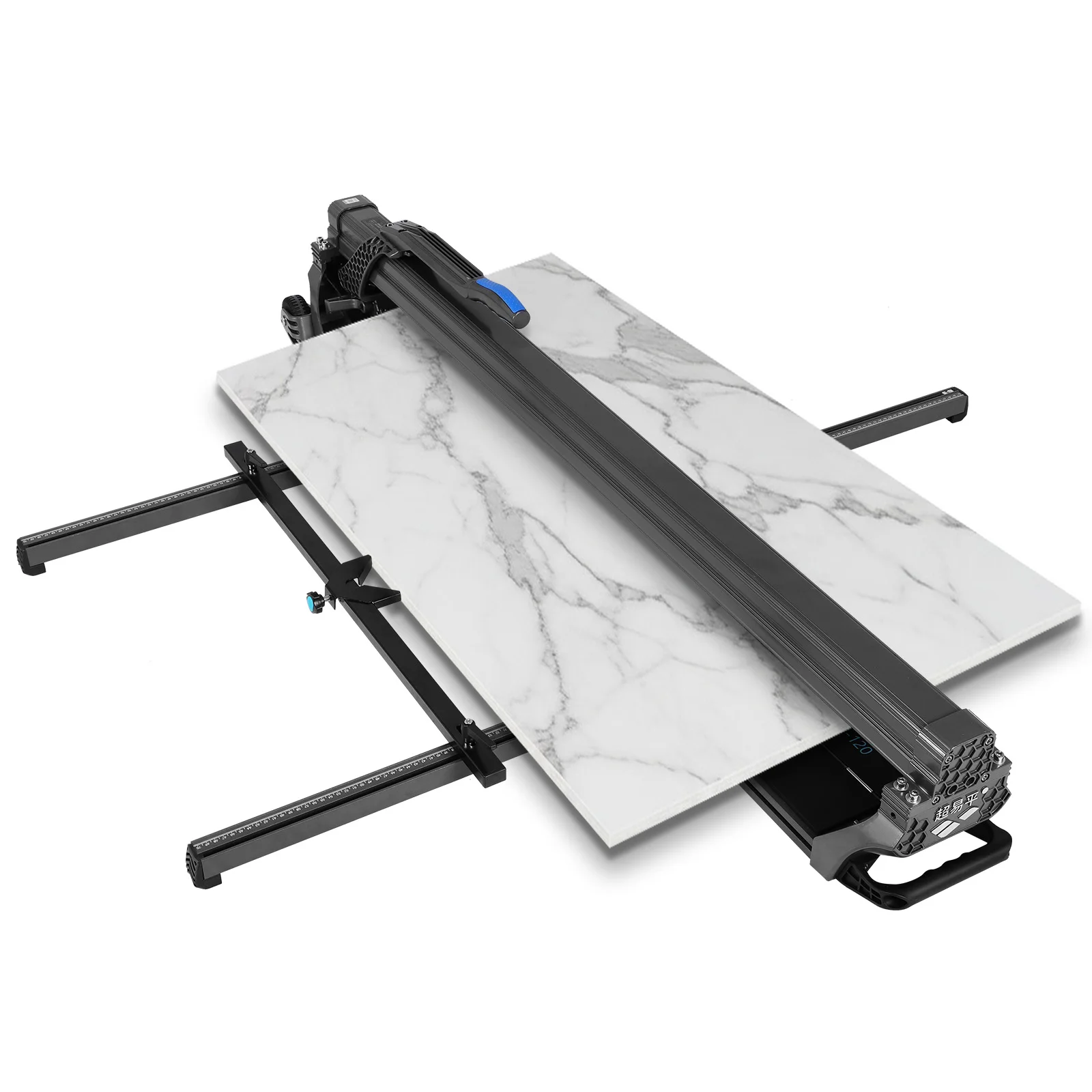 

Aluminum Alloy Cutting Guide Porcelain Tile Cutter with Handle and Transport Wheels Tile Cutter Hand Tool for Precision Cutting