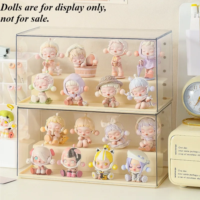 2PC Blind Box Storage Display Stand Acrylic Transparent Lego Hand-made Decoration Display Cabinet  Dust-proof Display Box