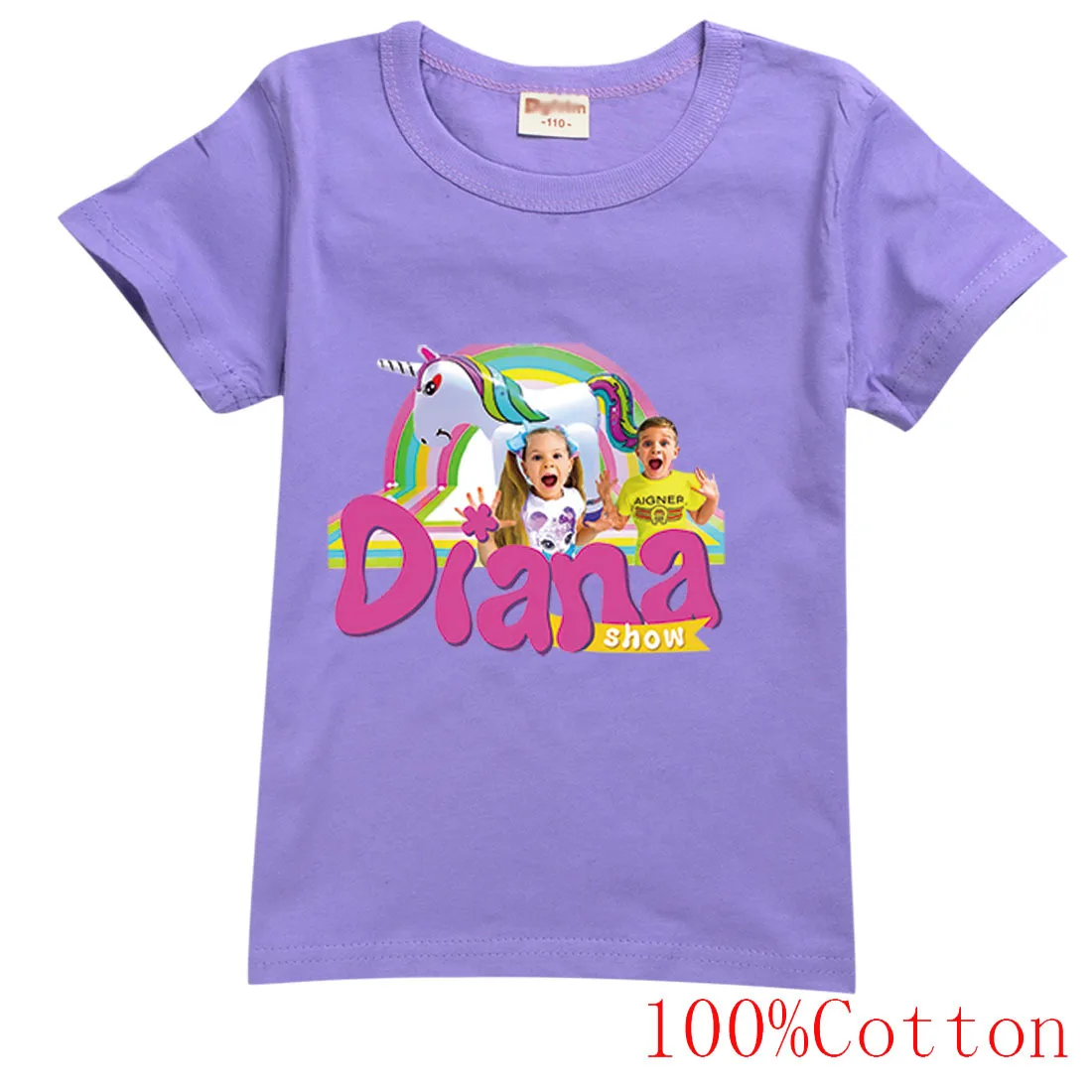 Diana and Roma Show Clothes for Girls Short Sleeve T-shirt Kids Summer Casual Tops Junior Boys Clothing Children's Christmas Tee