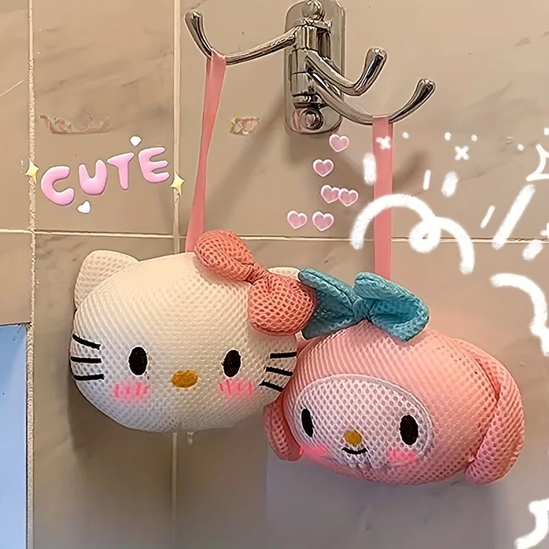 

Hello Kitty Moisturizing Bath Bomb Exfoliating Body Long Handle Back Scrubber Scrubber Travel Foldable Baths Sponge Toiletry