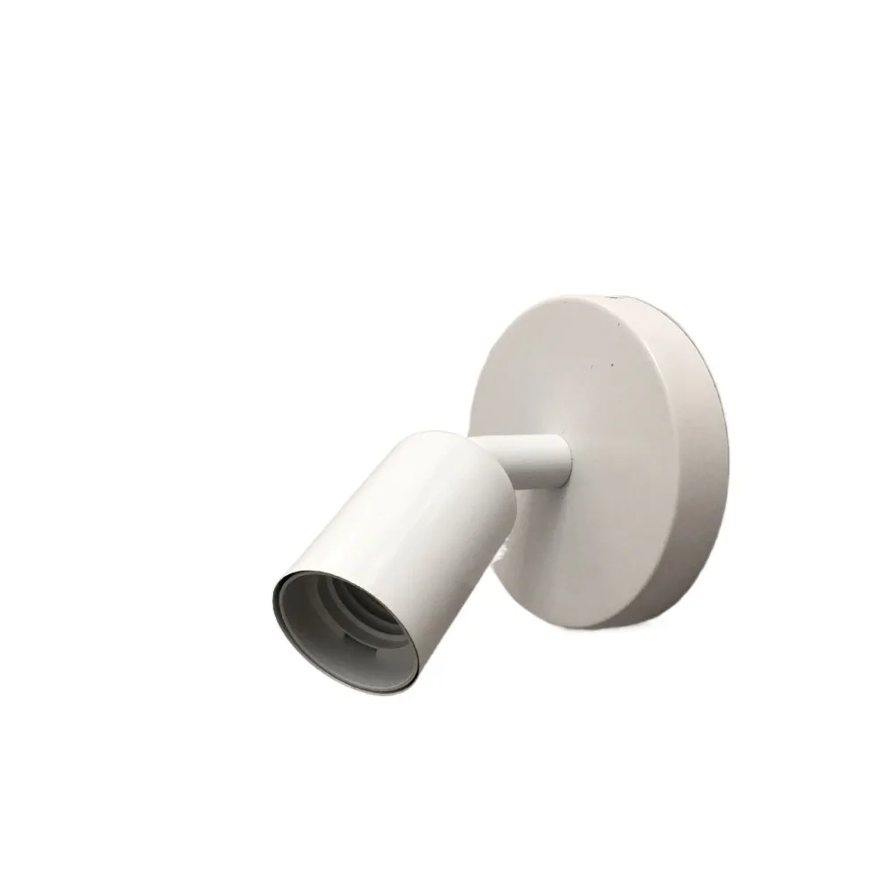 

Vintage E27 Wall Lamp Base Adjusted Direction E27/E14 Metal Light Base White Black Chandelier Base For Bar Restaurant Home