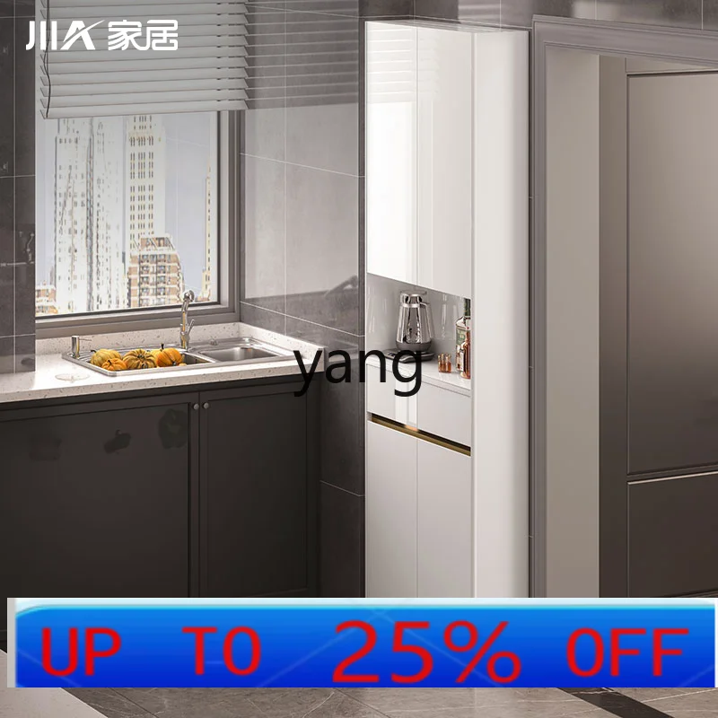 LH ultra-thin light luxury dining side cabinet, kitchen storage high cabinet integrated with wall high cabinet