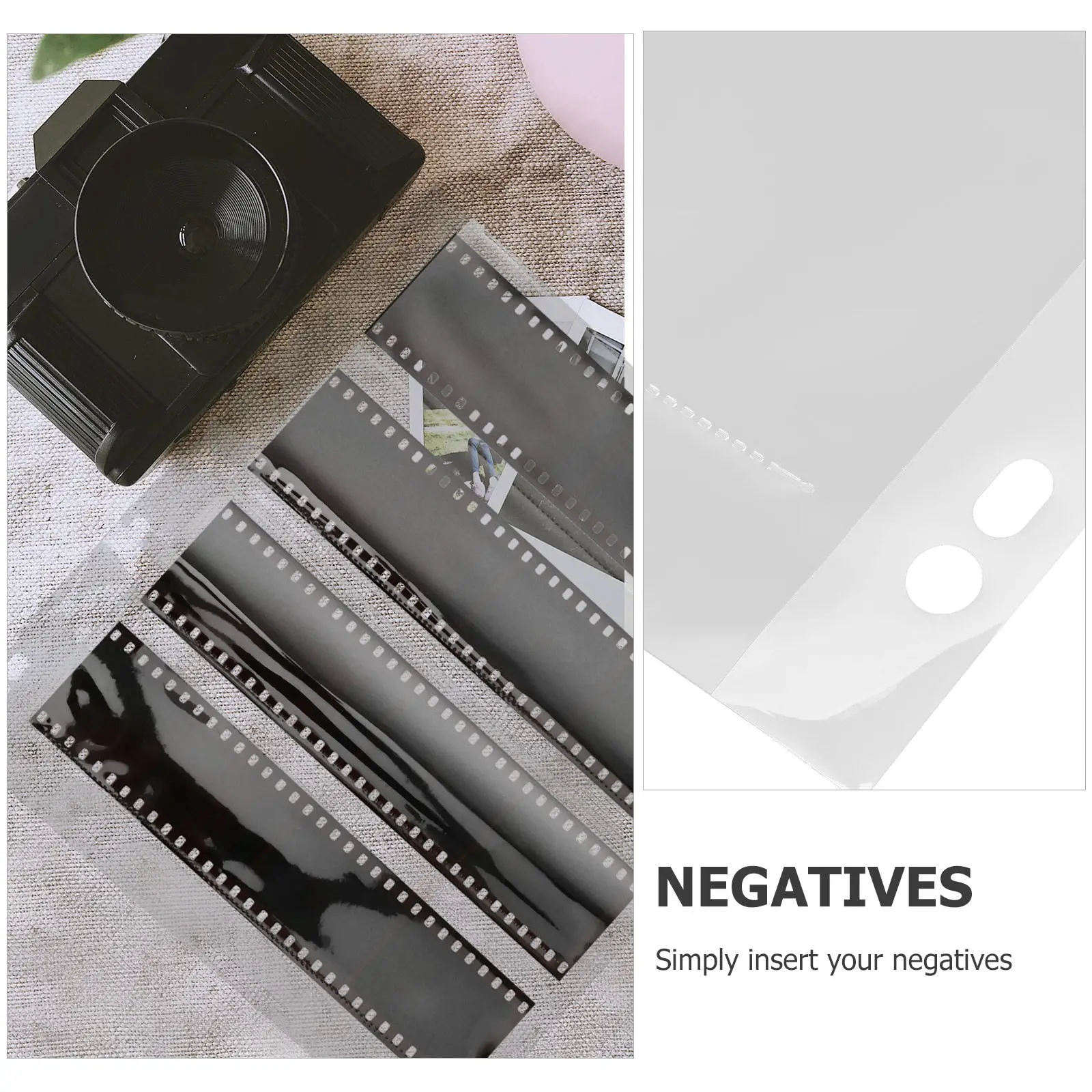 10pcs Waterproof Negative Sleeves for Archival Photo Storage, Dustproof Film Bags for Slides & Negatives in Binder