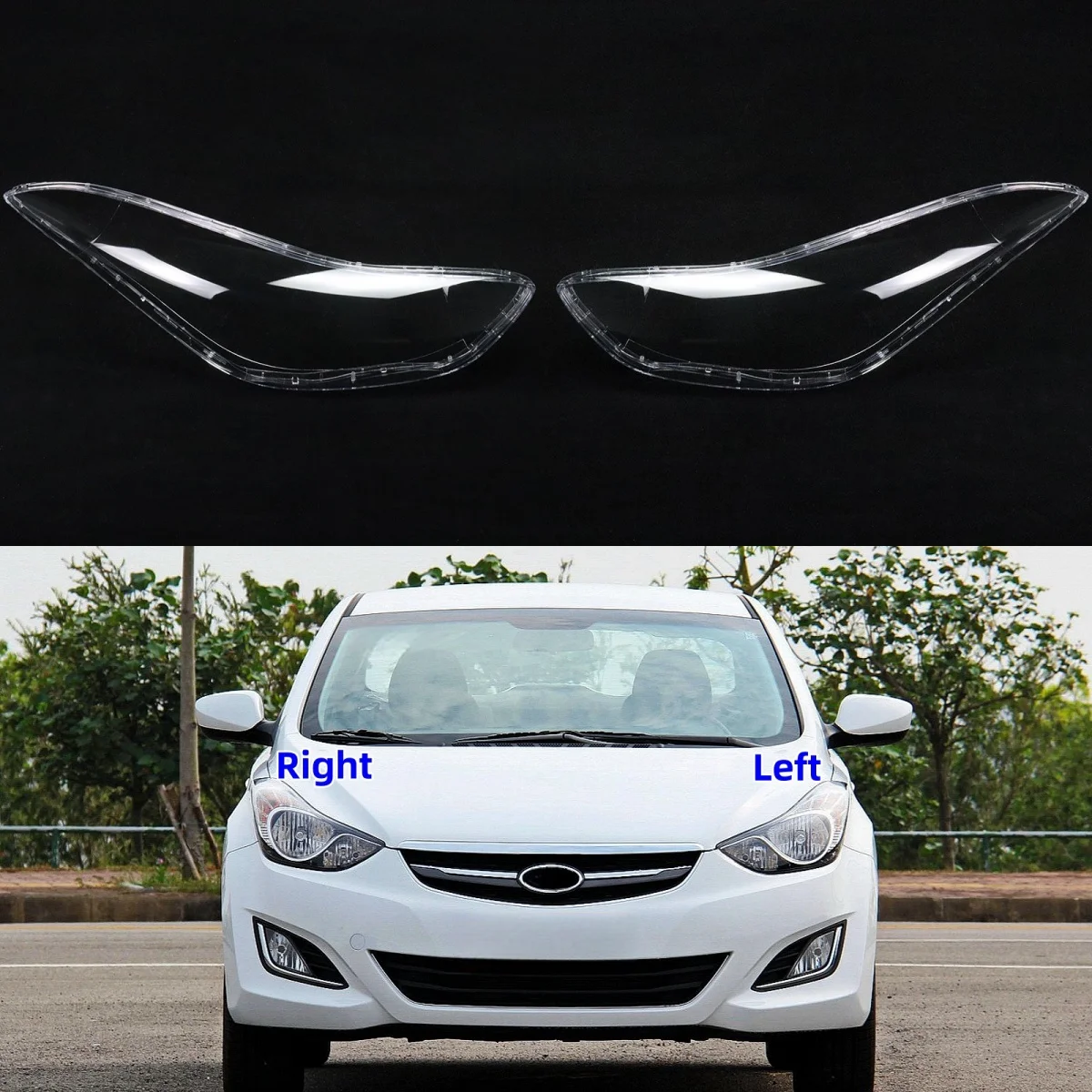 

Для Hyundai Avante 2012 2013 2014 2015 2016, автомобильный аксессуар, прозрачный материал ПК, стеклянный корпус фары