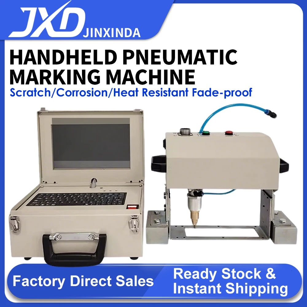 

JXD Industrial Portable Pneumatic Dot Peen Marking Machine Handheld Metal Engraver for Flange Steel Structure & Mould