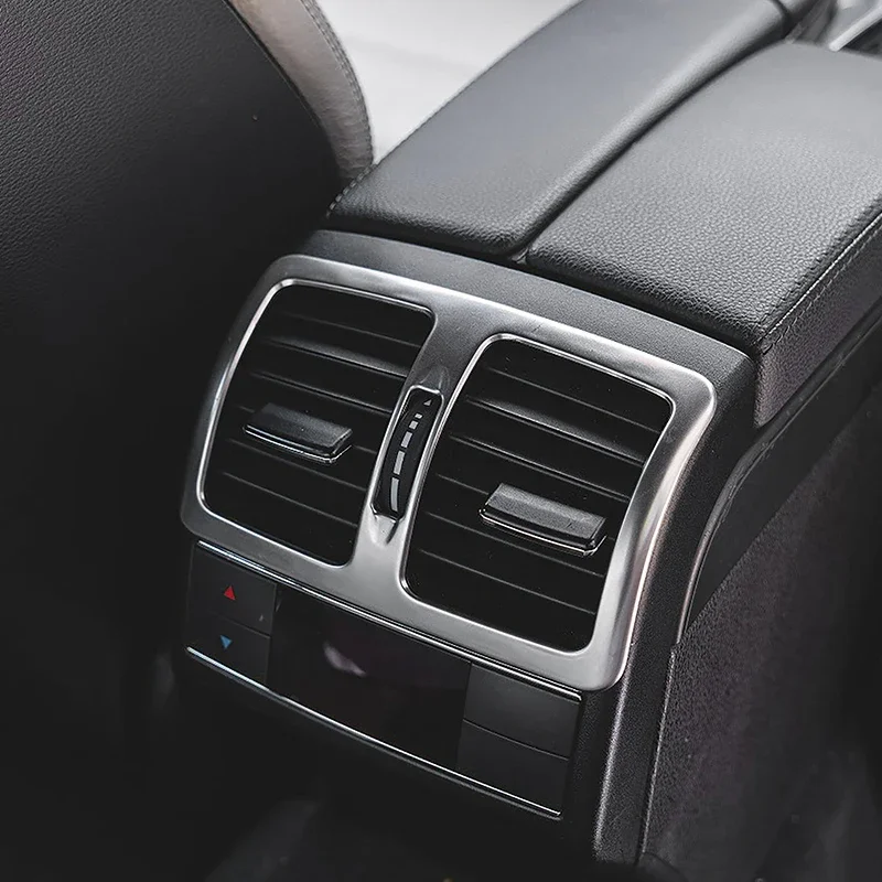 Car Rear Air Condition Vent Outle Frame Decoration For Mercedes Benz E C Class Coupe W207 C207 2009-2013 W204 Interior Accessory