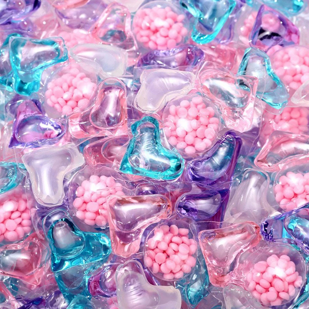 

50Pcs Laundry Detergent Box 5 in 1 Laundry Scent Fragrance Beads Liquid Capsule University Dormitory Necessities