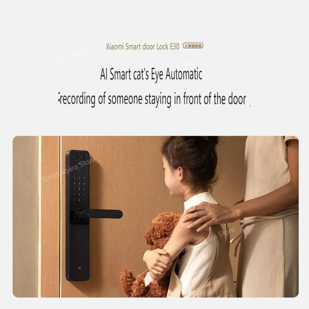 Xiaomi Smart Door Lock E30 Visual Screen 160 ° Ultra-wide angle Full Color Night Vision Fingerprint Bluetooth NFC Unlock mi home