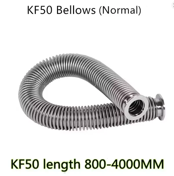 

KF50 Нормальный тип Высоковакуумный шланг Сильфон Фитинг Вакуумный сильфон SS304 Материал из нержавеющей стали Длина 800 мм-4000 мм