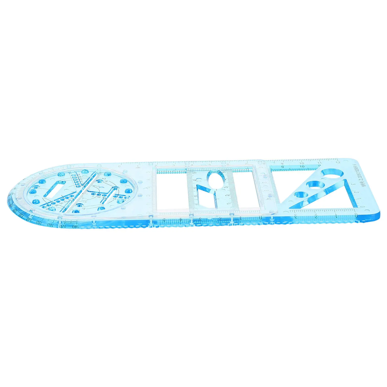 Geometric Drawing Ruler Set Multifunctional Plastic Ruler for Mathematics Examination School Supplies Drafting Measurement
