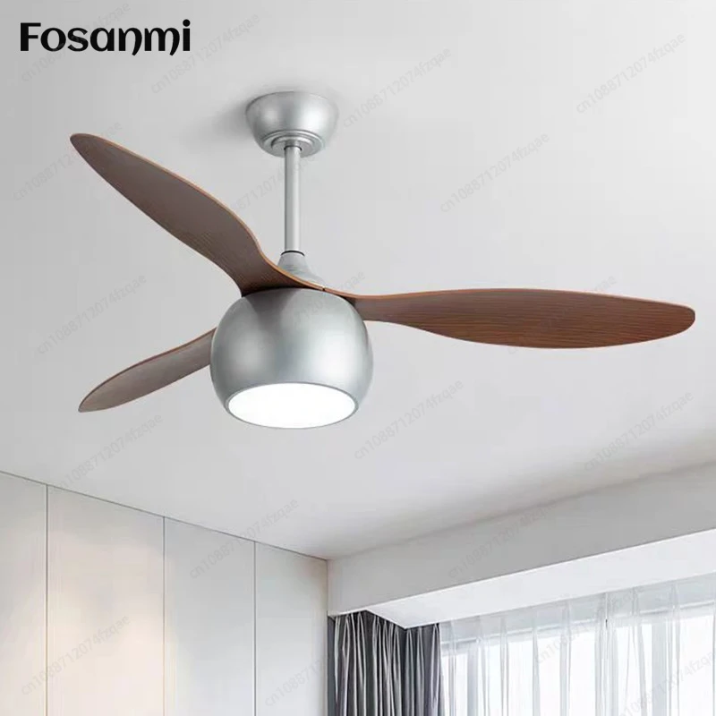 52-Inch 3-Blade Chinese Retro Style Pure Copper Motor LED Ceiling Fan With Light Remote Control Timing Function Fan Light