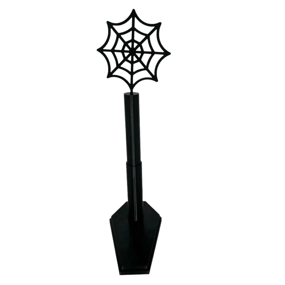 Vertical Halloween Towel Holder Countertop Wooden Spider Web Paper Rack Detachable Lightweight Gothic Roll Dispenser Restaurant