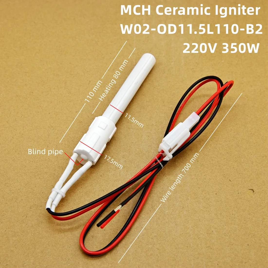 pellet stove igniter 350W Ceramic igniter, quick ignition for household appliance accessories