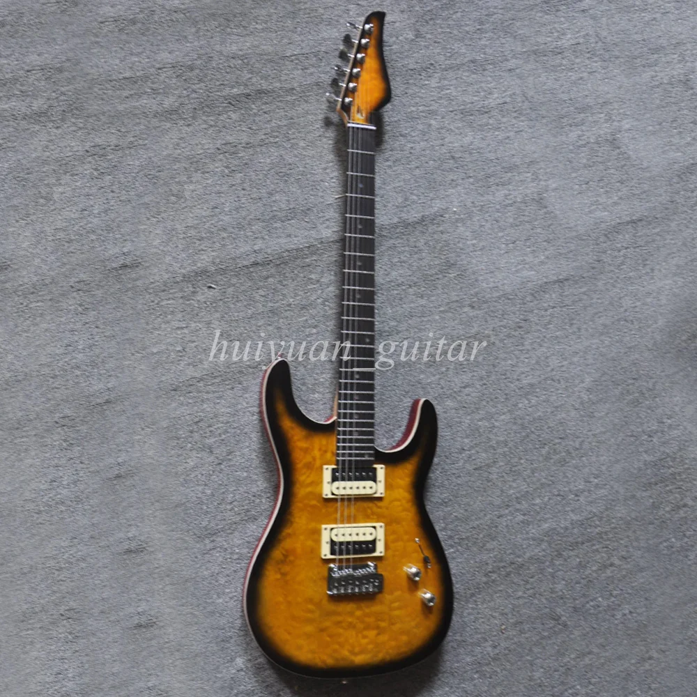 Flyoung 6 Strings Tobacco Sunburst S Electric Guitar with Rosewood Fretboard 24 Frets