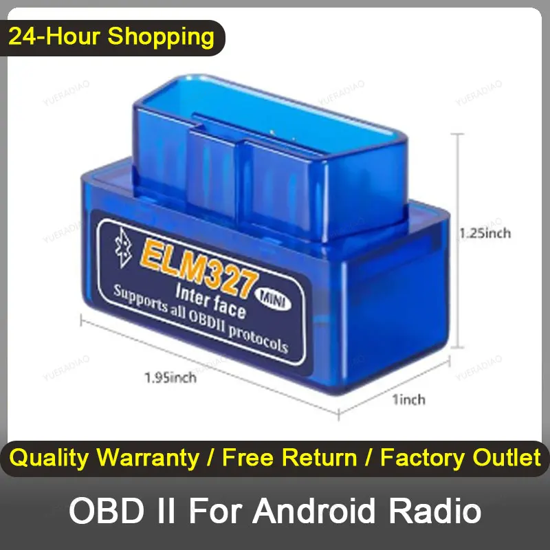 OBDII Bluetooth Car Diagnostic Tool For Android Radio Scanner Code Support Smart Scan Tool