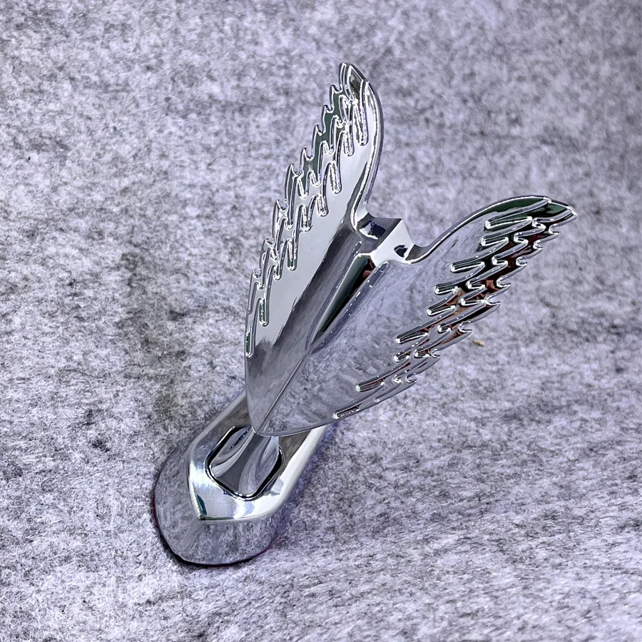 

1PC 3D Alloy Eagle Wing Front Bonnet Emblem Car Styling Stand Hood Badge Decal Motorcycle Scooter Mud Guard Ornament Stickers