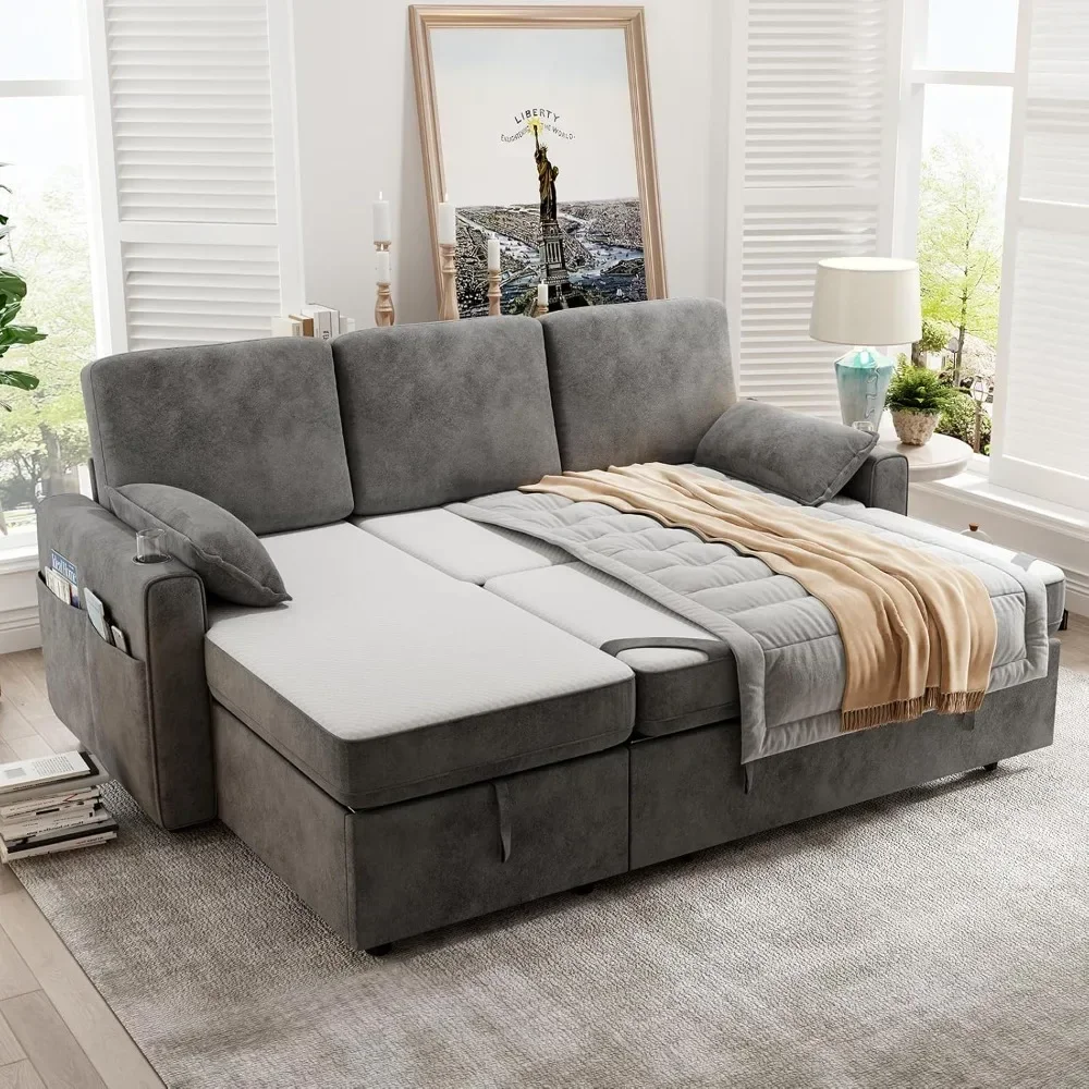 

Sofa Bed Couch with Storage Chaise Sleeper Sofa Couch with Pullout Bed Convertible Sofa Bed Pull Out Couch