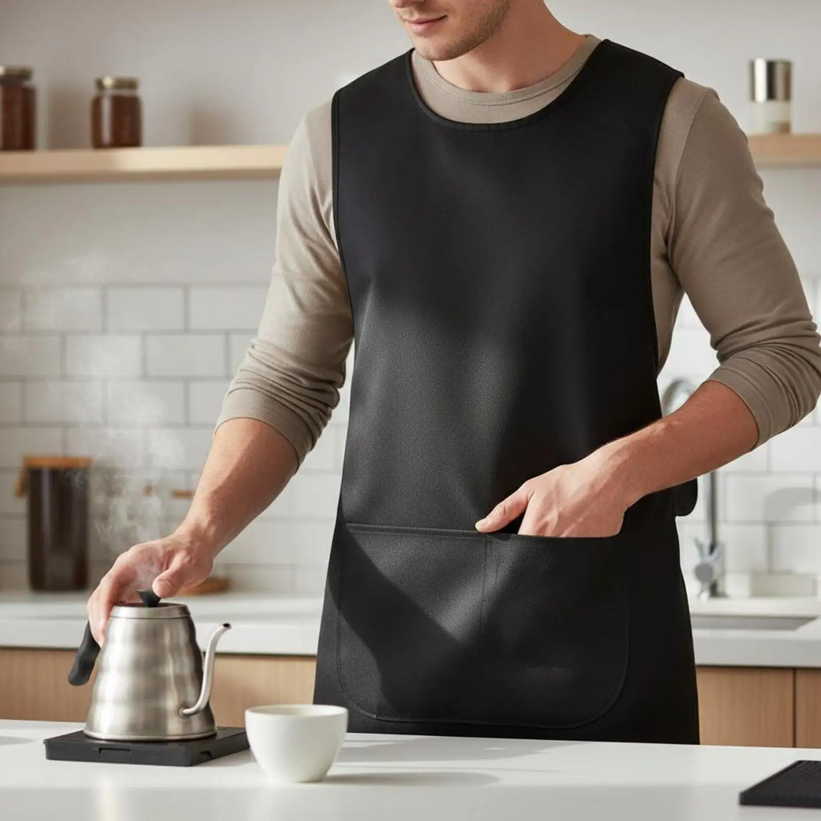Vest Type Apron Lightweight Sleeveless Waist Apron for Barbers Suitable for Fast Paced Work Environment