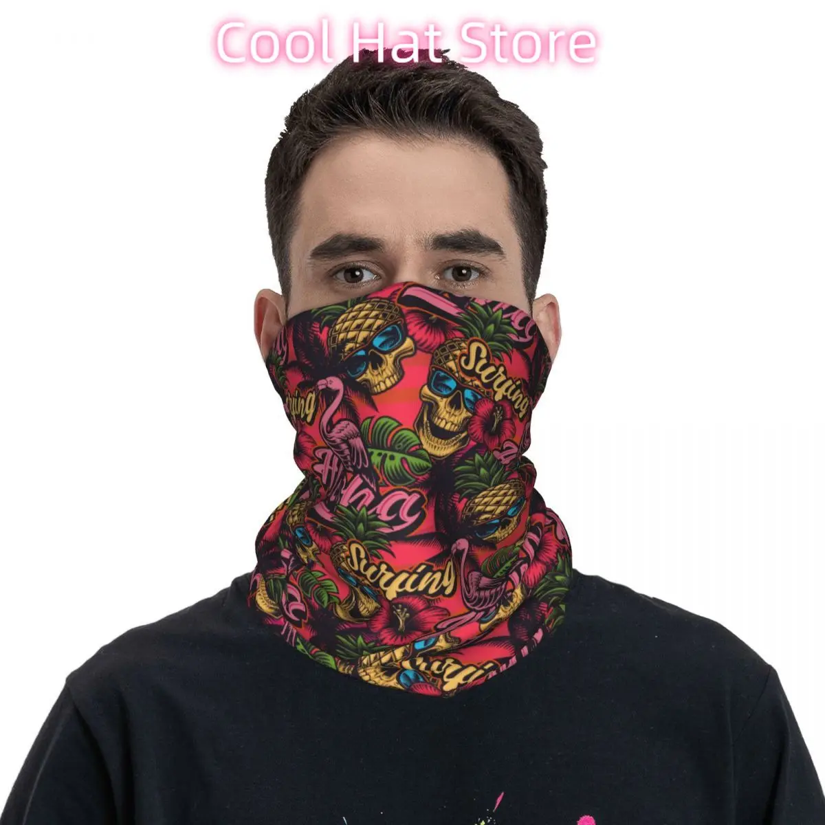 الجماجم الأناناس (2) وشاح الرقبة قناع الوجه البوليستر #3