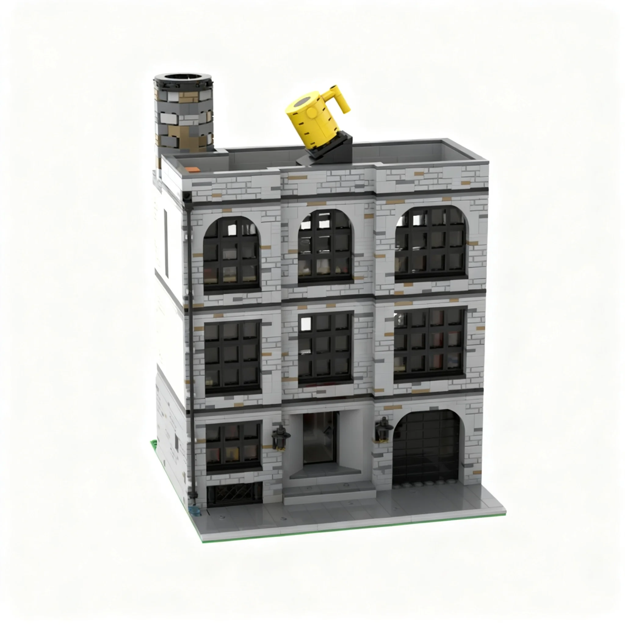3196pcs MOC Ceramic Cup Factory Modular Streetscape Model Toys Building Blocks Architecture Christmas Gifts DIY Kids Birthday