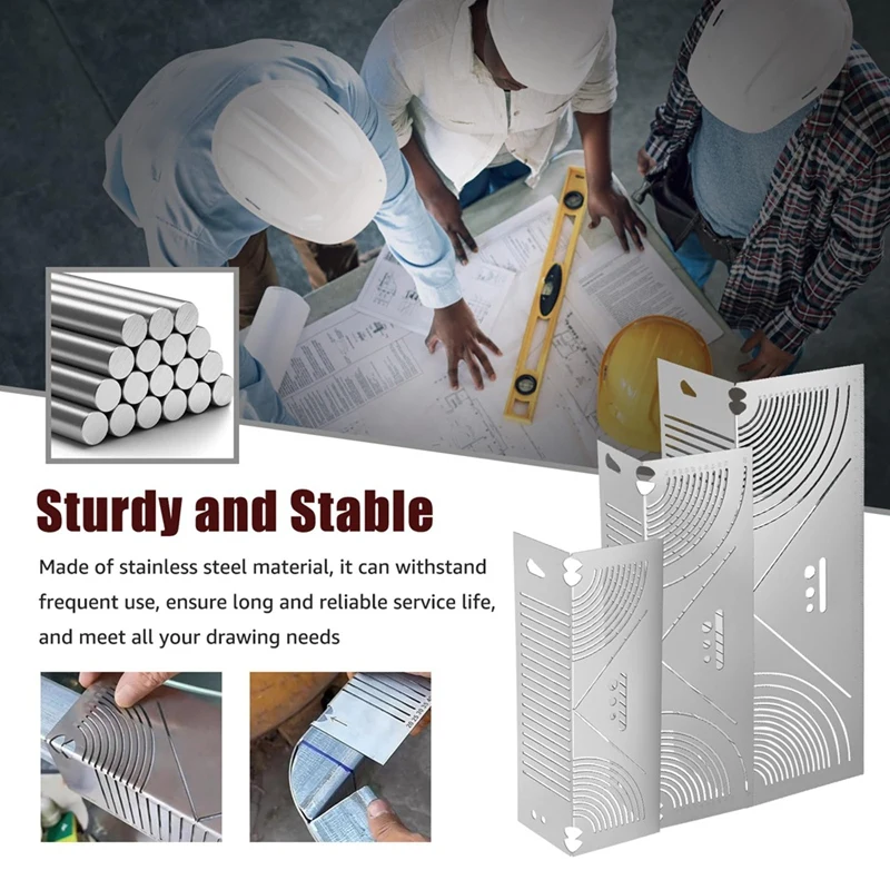 

ABFS Precision Flex Angle Arc Marking Tool, Stainless Steel Adjustable Linear Arc Scriber,Tube Tool (20-65, 20-80, 20-100)