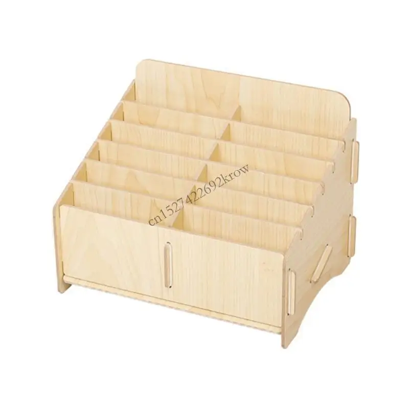 R9CB Desktop Phone Holder Pencil Storage for Case Multiple Compartment