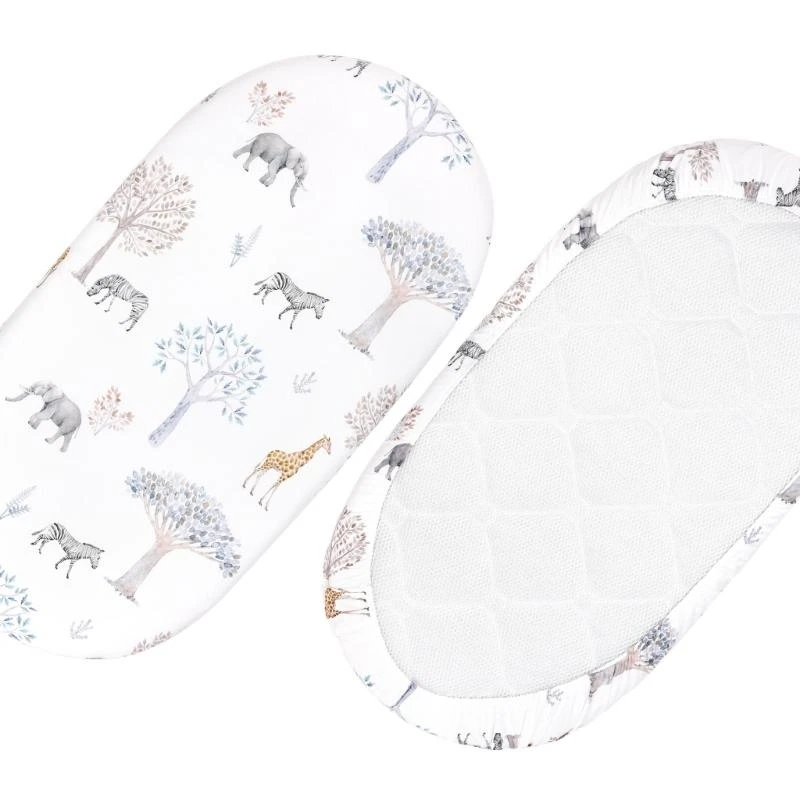 J15U 2 قطعة سرير الطفل المجهزة ورقة الوليد تغيير غطاء مراتب مضاد للماء عالي الجودة لينة وتنفس سرير المجهزة ملاءات حمالات غطاء