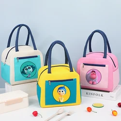 Inside Out 2 Lunch Bag Anime Cartoon Printed Handbag Cute borse isolanti portatili borsa termica per alimenti di grande capacità regali