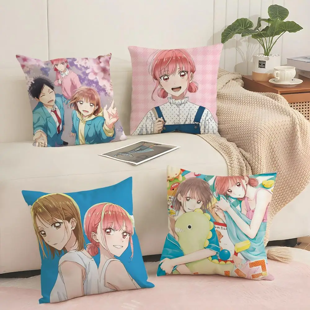 

Anime B-Blue B-Box Cushion Cover Silky Short Plush with Invisible Zipper Dustproof Sofa Pillow Case for Home Decor