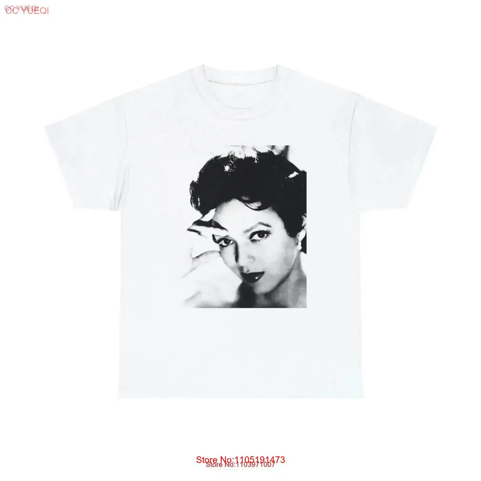 Dorothy Dandridge Timeless negro blanco estampado Camiseta de algodón pesado tallas S 5XL iconos vintage lavado elegante gráfico suave