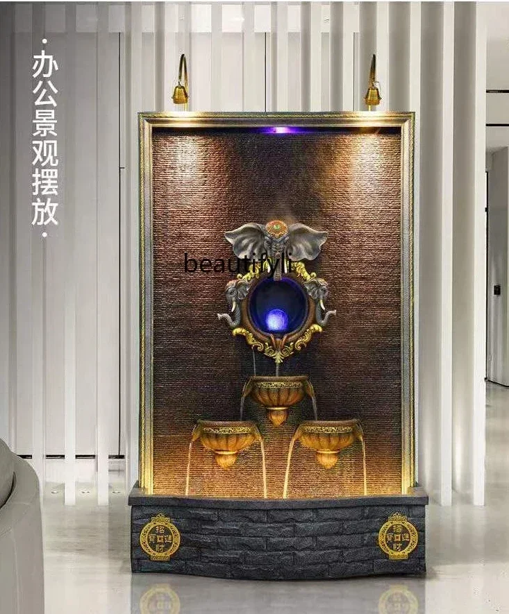 D178 Y Peacock water fountain rockery water curtain wall fish pond balcony garden courtyard villa garden landscape ornaments