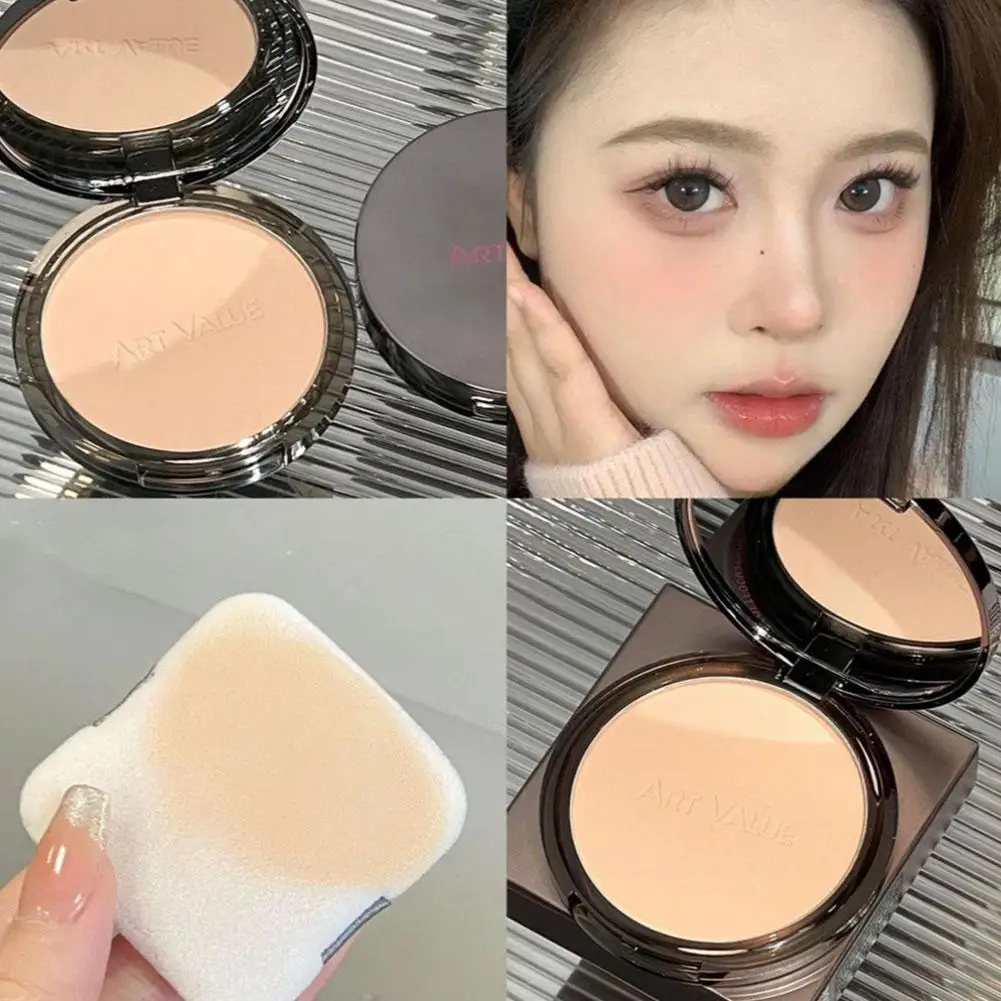 Matte Soft Focus Pressed Powder Oil Control Lasting Waterproof Invisible Pores Fixing Makeup Powder Cosmetics for Women L0B1