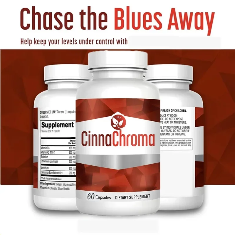 Cinnachroma 60 Cinnamon Capsules - Contains Chromium and Vanadium Pyridinate To Support Metabolic Cardiovascular