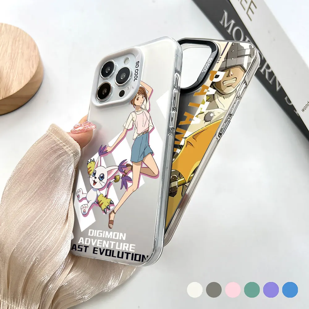 Anime Digital Monster Digimon BIG HOLE MATTE LASER PHONE CASE FOR Xiaomi K40s K50 K70 POCO X3 NFC X5 X6 F3 F4 GT F5 PRO 5G