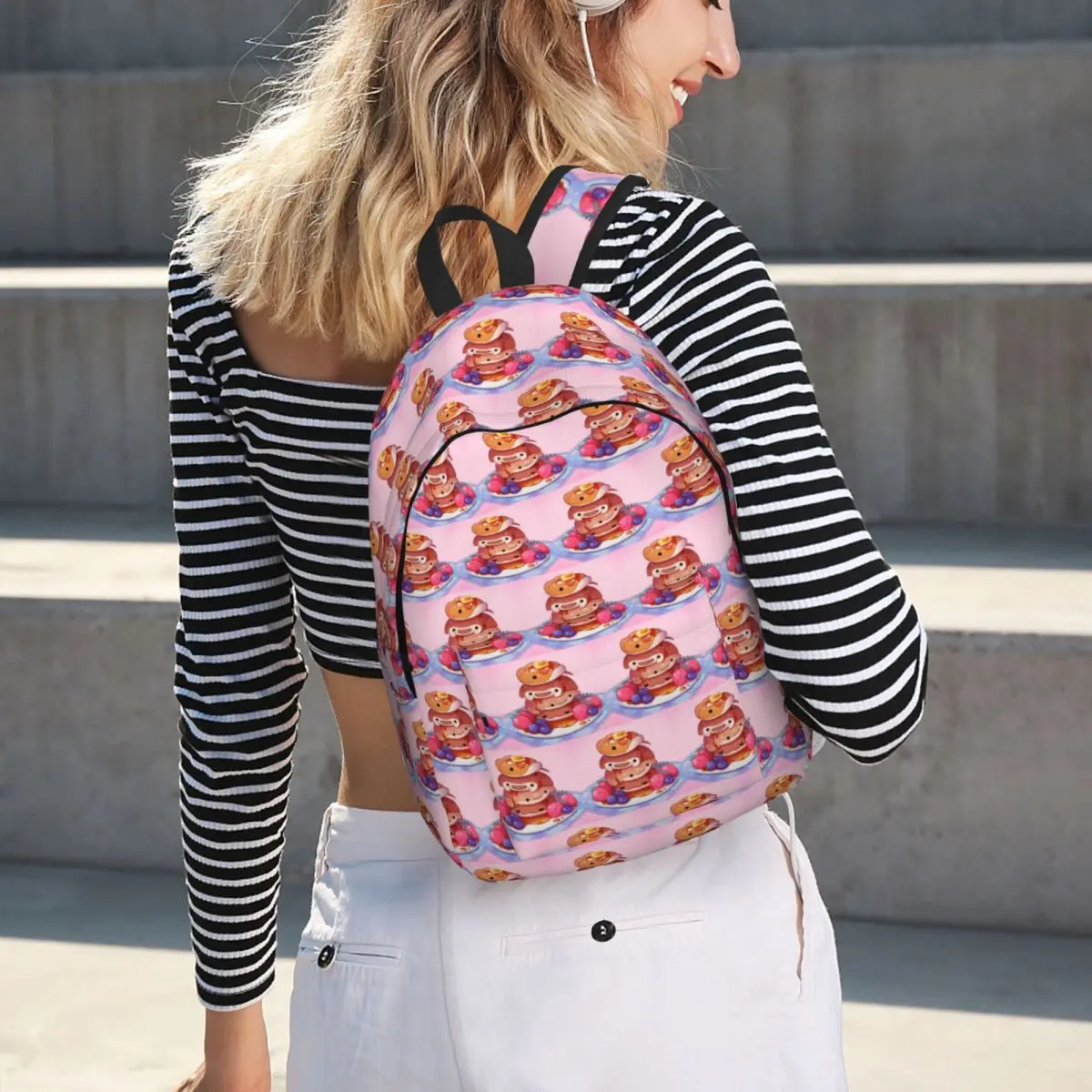 Fluffy Sea Pancakes Rucksack, heißer Verkauf, Tagesrucksack, große Kapazität, für Jungen und Mädchen, Büchertasche, Schultasche, Umhängetaschen für Männer und Frauen