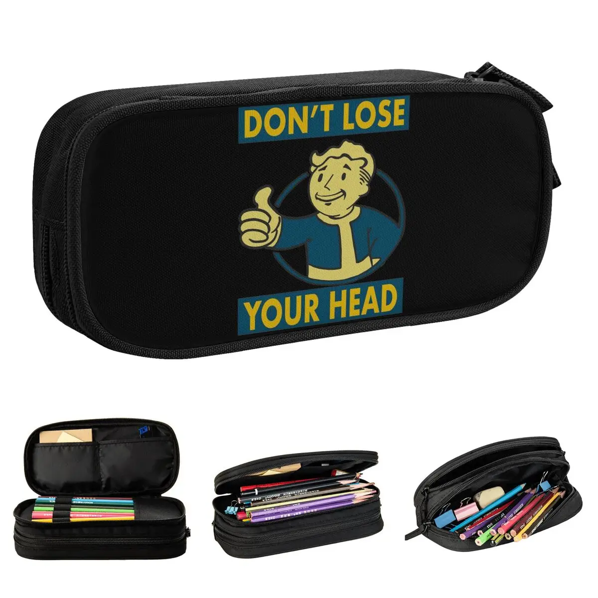 Don't Lose Your Head Fallouts Vaults Boy Pencil Cases Pen Holder Bag Kids Big Capacity Students School Gift Pencil Pouch