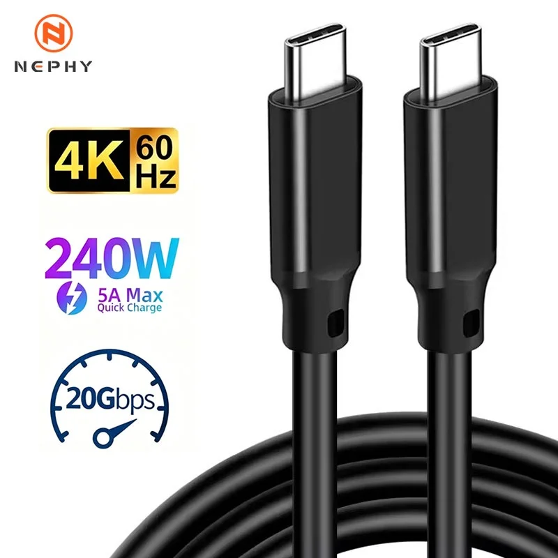 3m 5m USB3.2 Gen2 Datenkabel Thunderbolt 3 4K Video 20Gbps Kabel für Macbook Pro 5A PD 240W QC4.0 Schnellladung USB Typ-C Kabel