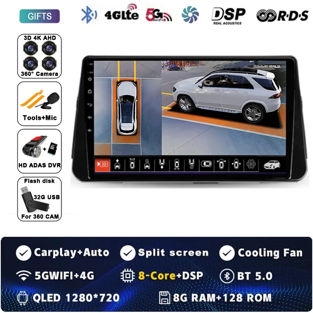 Android 15 Carplay Auto Voor NISSAN MICRA KICKS 2017 2018 2019 Autoradio Multimedia Video Player Navigatie GPS Geen 2Din 2 Din 4G