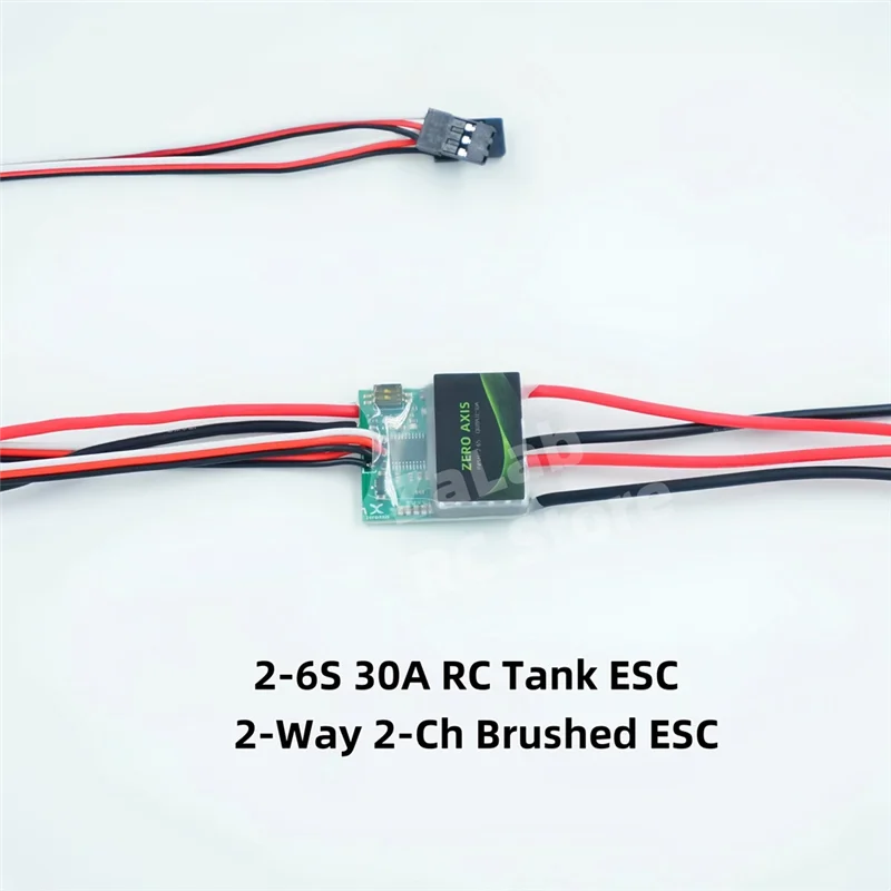 FFYY-2-6S 30A Brushed Dual Channel Bidirectional ESC With Tank Mixer For Tracked Vehicles And Boats (PWM Signal)