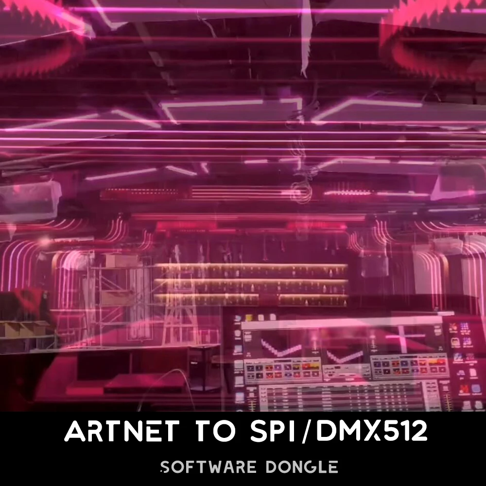 Artnet to Spi / Dmx Controller Software Stage Light Dmx512 Console Dj Controller Equipment 5.0/5.5 Dongle And Software