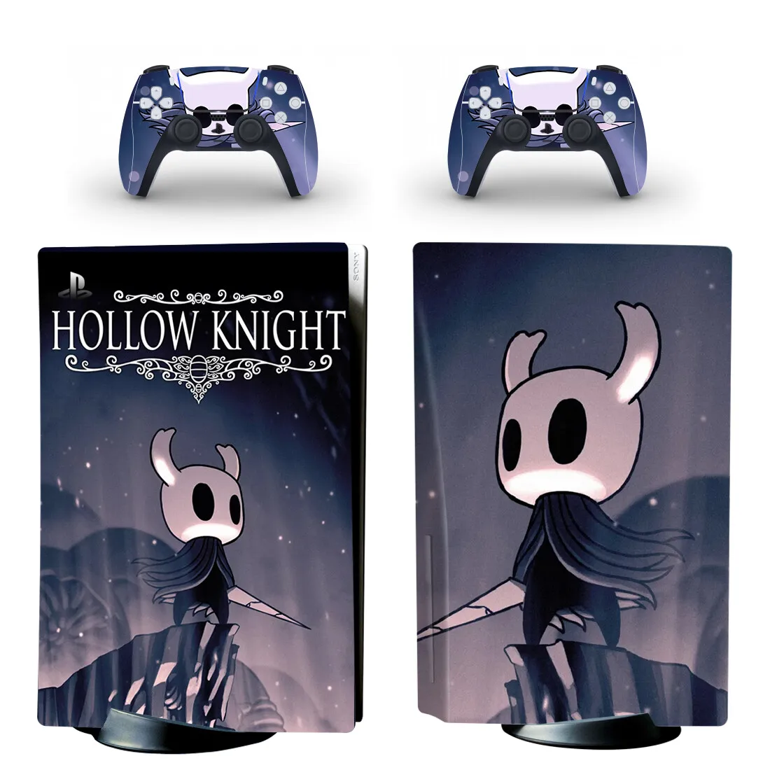 Hollow Knight PS5 disco piel pegatina calcomanía cubierta para consola y controlador PS5 disco gordo piel pegatina vinilo