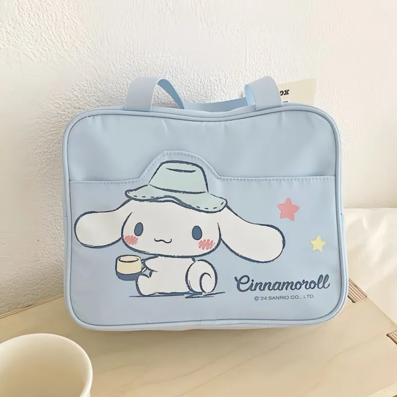 Sanrio Hello Kitty Handbag for Women Girl Kawaii Portable Large Capacity Tote Luxury Designer Shoulder Bag