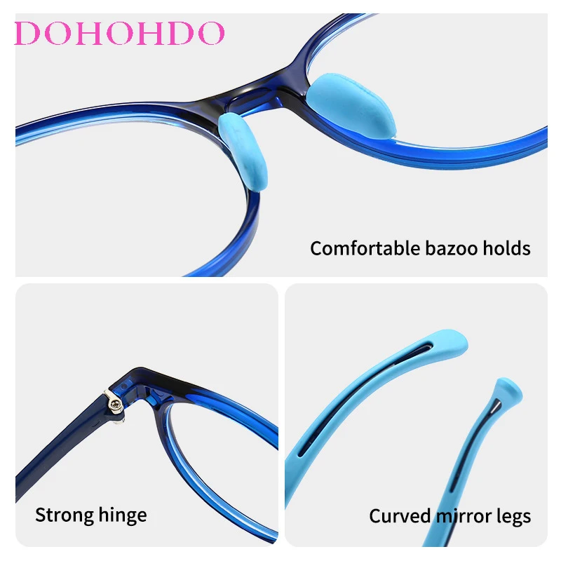 Dohohdo flexible tr90 Kinder Brillen gestelle für Jungen Mädchen Anti Blaulicht Brillen Kinder Spektakel 0 Dioptrien Optik Rezept